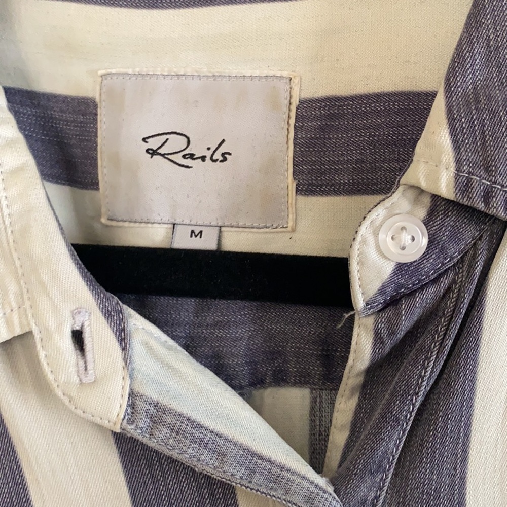 Rails Stipe Chambray Stripe Button Up - image 2